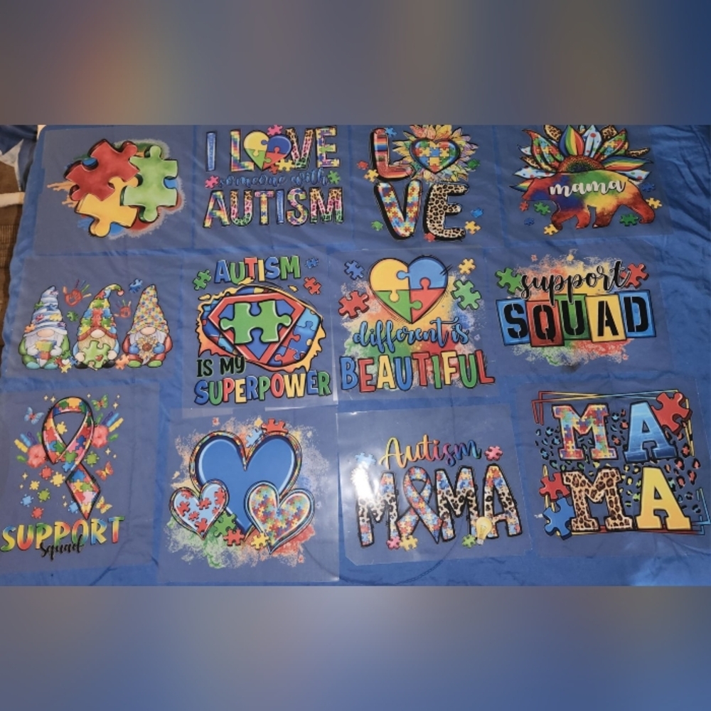 27  Iron On Heat Transfers  Autism  Awareness Decals